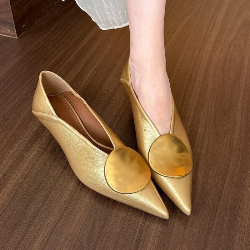 Shoes Women Pumps - 2025 Spring Summer Pointed Toe Footwear