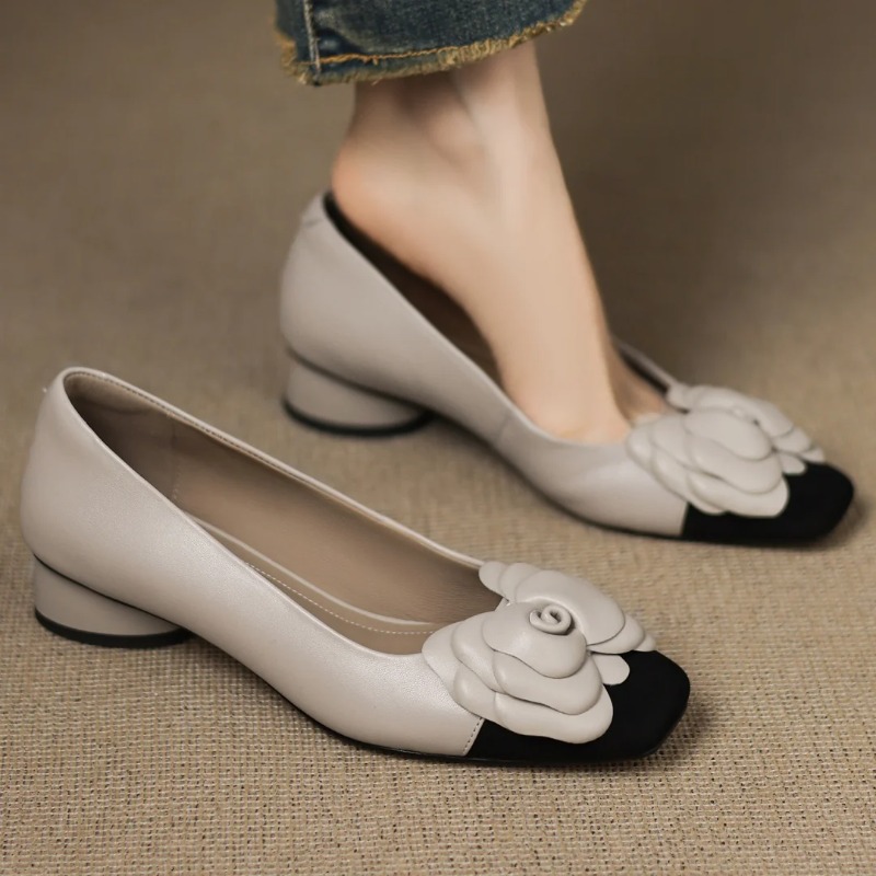 Shoes Women Pumps - Plus size 34-41 women's sheepskin mix