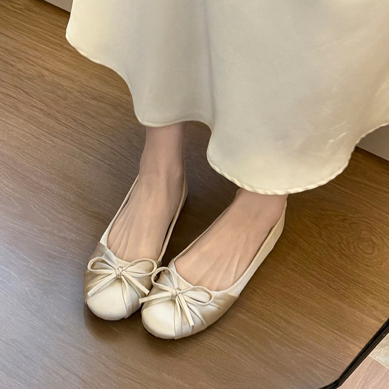 Shoes Women Pumps - 2026 New Bow-knot Temperament Satin Shallow