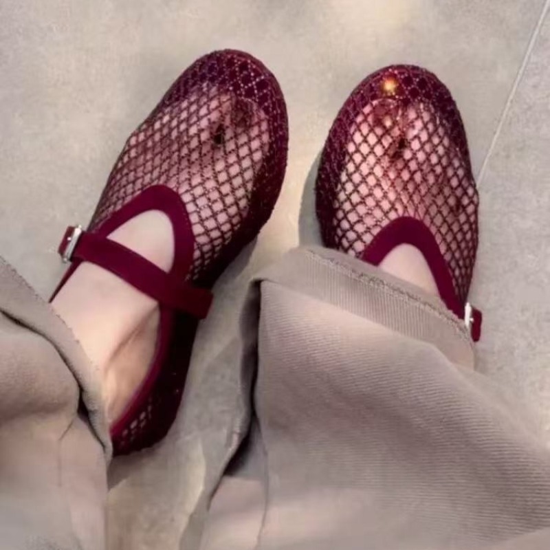 Shoes Women Pumps - Hollow Rhinestone Baotou Sandals Women 2026