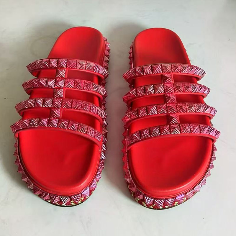 Red Rivet Studded Gladiator Sa - Women'S Shoes Red Bottoms recension och pris